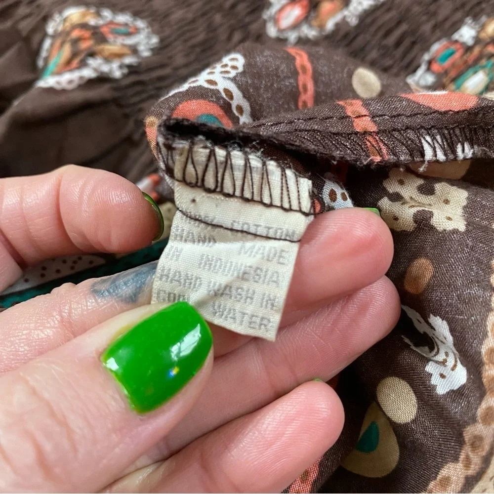 Vintage Y2K Utuwatu Made In Bali Shell/Beaded Halter Boho Festival Mini Dress - Picture 9 of 9